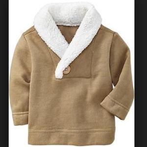 ON Shawl Collar Sherpa Fleece Pullover sz 3-6m